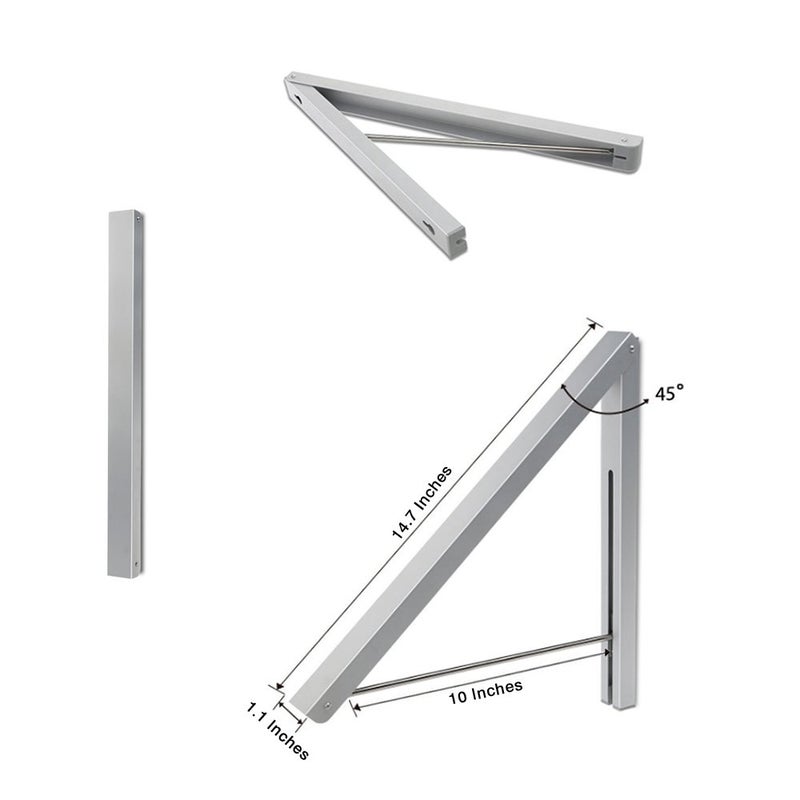Anjuer Valet Hook Drying Rack Clothes Hanger Folding Coat Racks Aluminum Home Storage Organiser Space Savers 2 Packs - Image 4